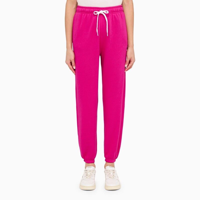 Fuchsia cotton jogging trousers