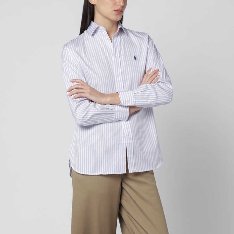Polo Ralph Lauren White Striped Relaxed-fit Shirt In Multi