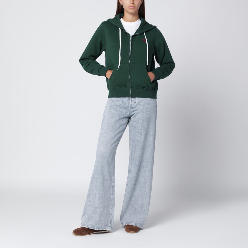 Polo Ralph Lauren Pine Green Cotton-blend Sweatshirt In Green