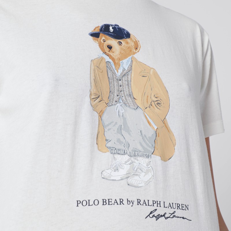 Polo Ralph Lauren White Polo Bear T-shirt In White