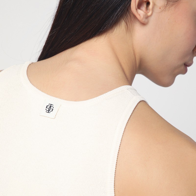 The Garment Madison Tank Top Ecru In White