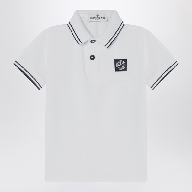 White cotton polo shirt