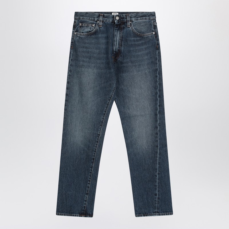 Washed-effect jeans in organic denim