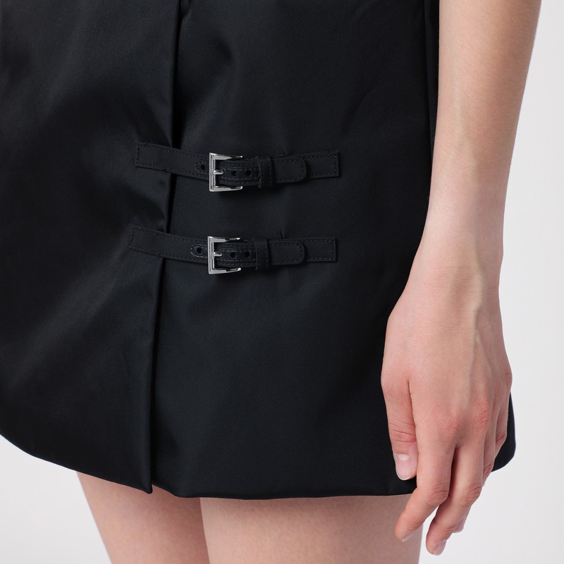 Prada Re-nylon Minidress Clothing In Black