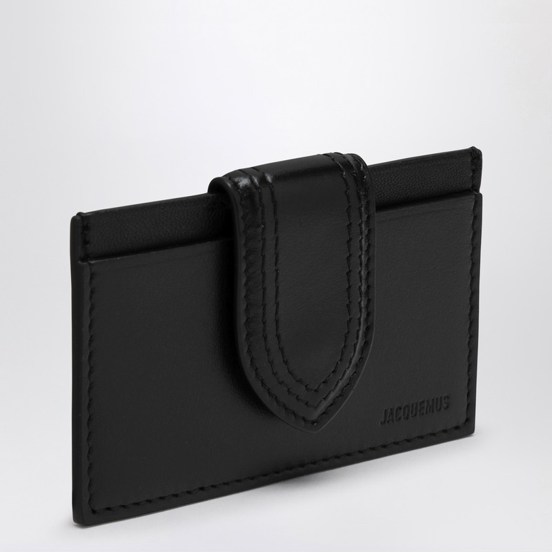 Card holder with flap Le Bambino black