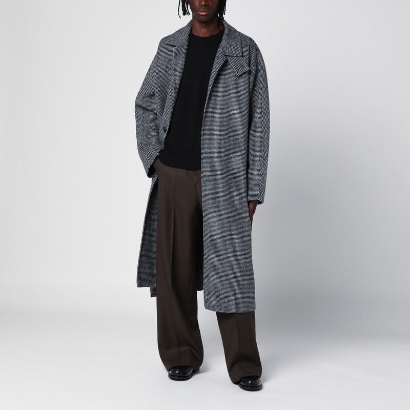 New Amsterdam Surf Association Wool Blend Checked Coat In Grey