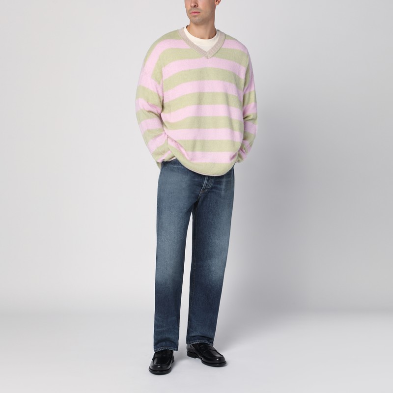 New Amsterdam Surf Association V-neck Striped Sweater In Multicolor