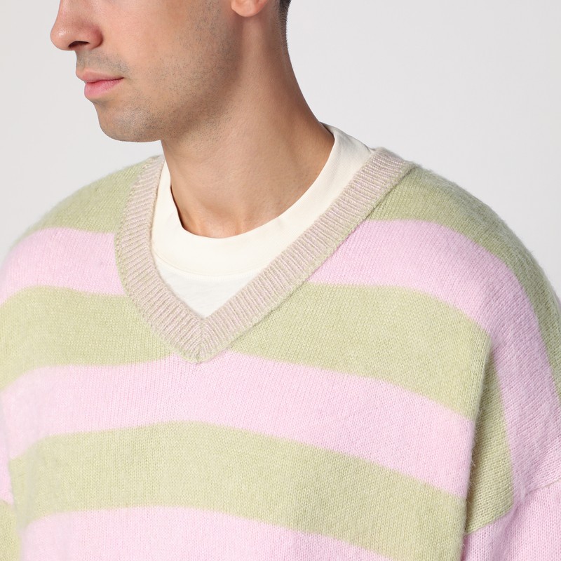 New Amsterdam Surf Association V-neck Striped Sweater In Multicolor