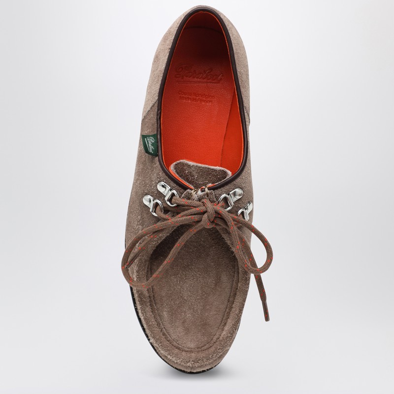 Paraboot Graphite Suede Michael Anneaux Lace-up In Brown