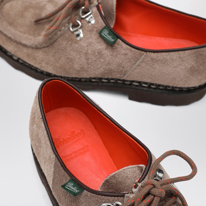 Paraboot Graphite Suede Michael Anneaux Lace-up In Brown