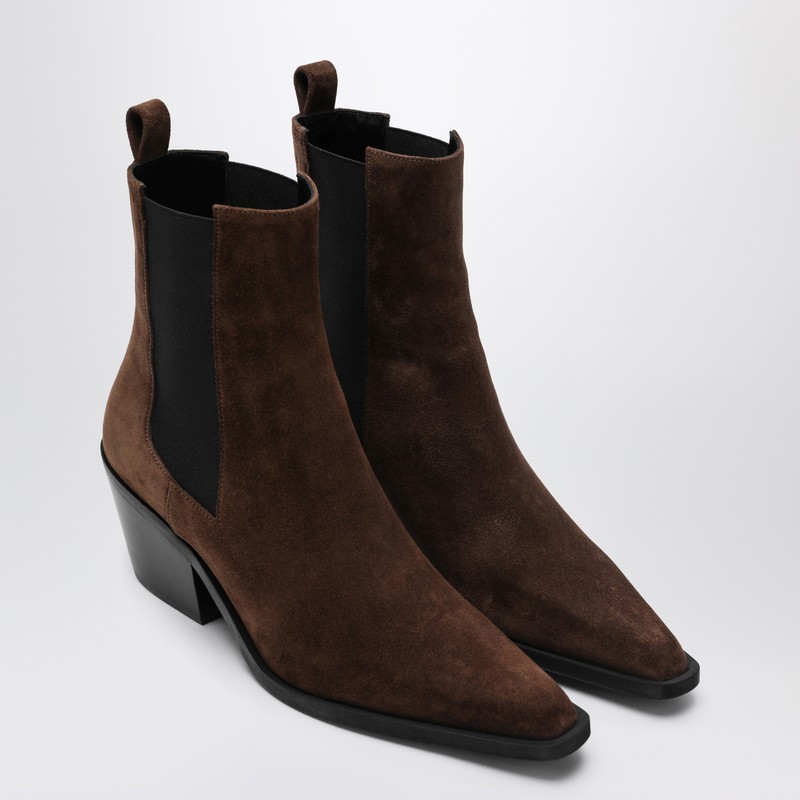 A.emery The Leo Ankle Boots In Cognac Suede In Brown