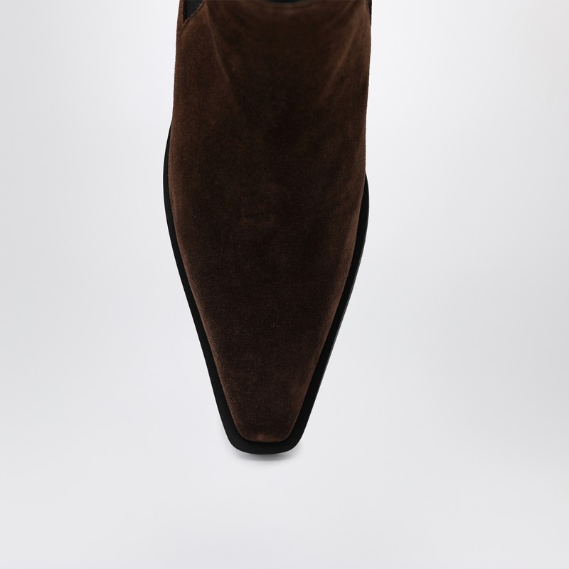 A.emery The Leo Ankle Boots In Cognac Suede In Brown