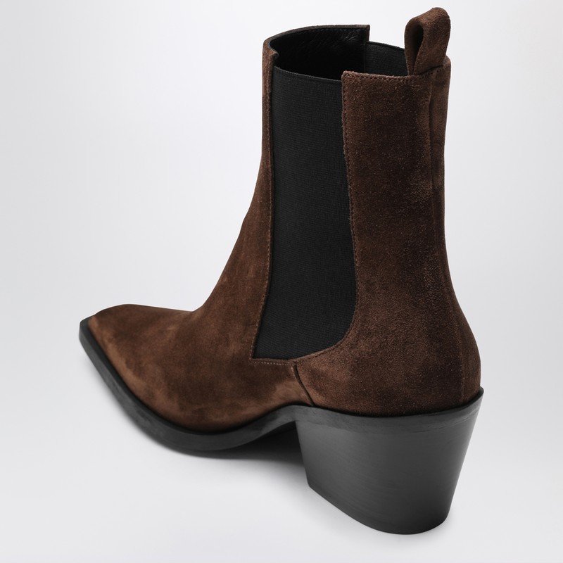 A.emery The Leo Ankle Boots In Cognac Suede In Brown