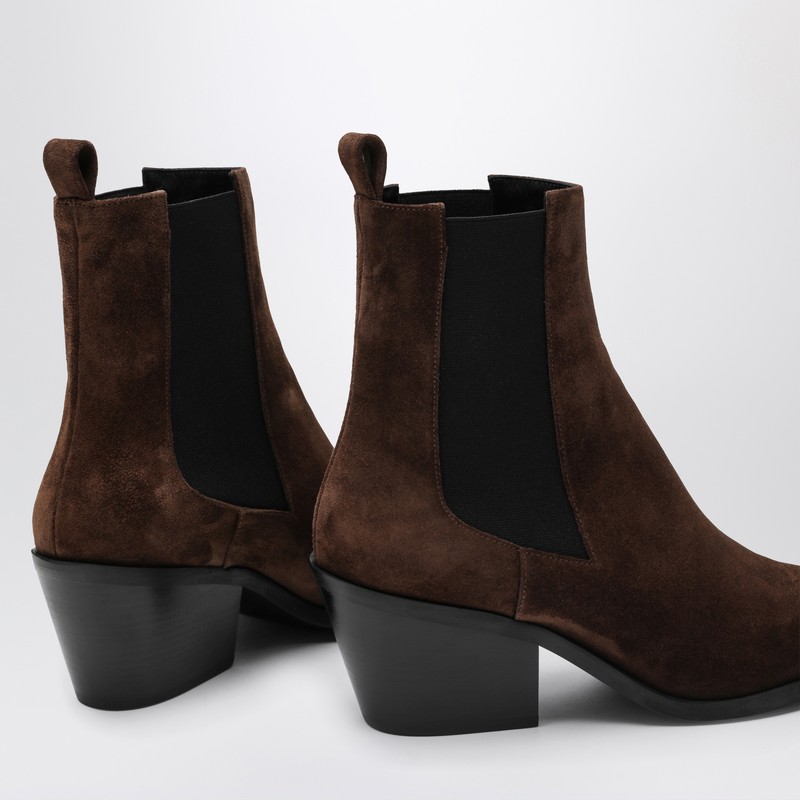 A.emery The Leo Ankle Boots In Cognac Suede In Brown