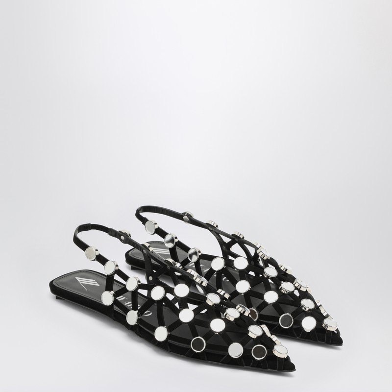 Attico Grid Ballerina In Black