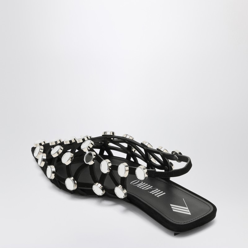 Attico Grid Ballerina In Black