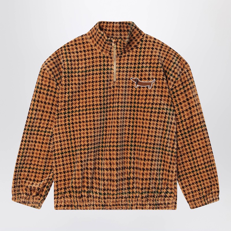 Sweatshirt with organic cotton houndstooth pattern