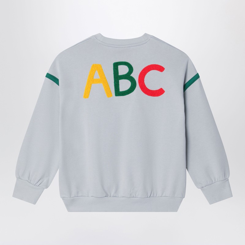 Mini Rodini Grey Sweatshirt In Organic Cotton In Green