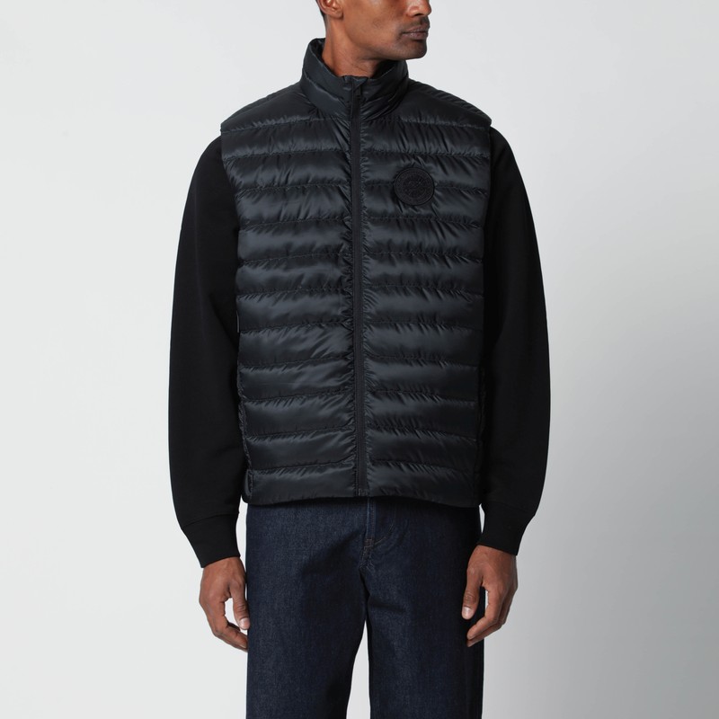 Black padded zip-up gilet