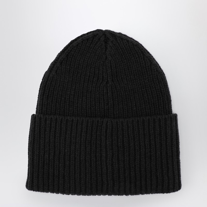 Sacai Carhartt Wip Wool Blend Knit Beanie Hat In Black