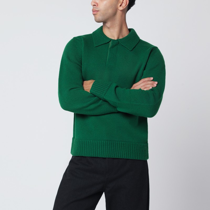 Green wool sweater