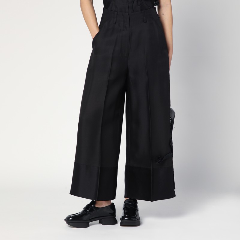 Atelier Pasa black trousers in silk and wool