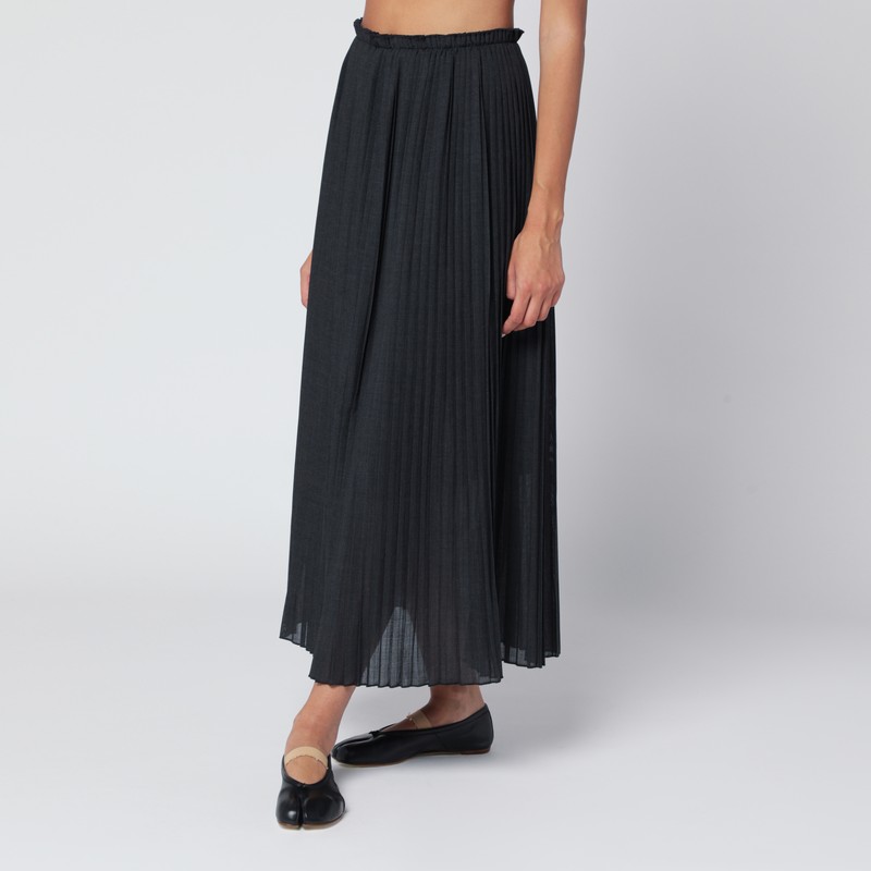 Mark Kenly Domino Tan Gray Nadja-atelier Pleated Skirt In Gray
