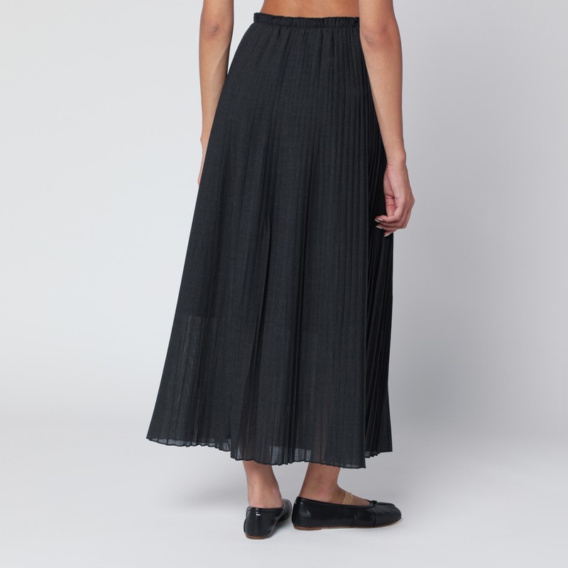 Mark Kenly Domino Tan Gray Nadja-atelier Pleated Skirt In Gray