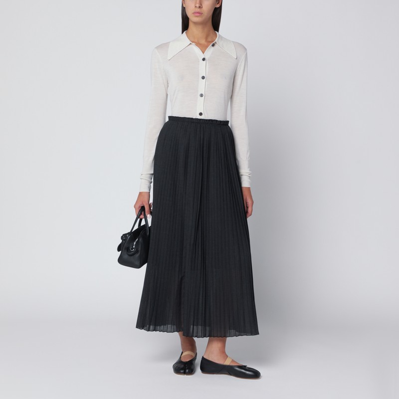 Mark Kenly Domino Tan Stone-coloured Kassy Cardigan In Wool In White