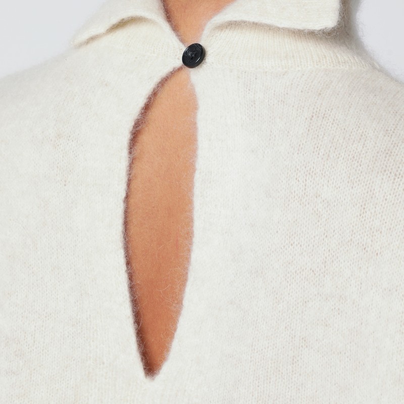 Mark Kenly Domino Tan Mkdt Studio Ivory Kolly Sweater In Yak In Neutral