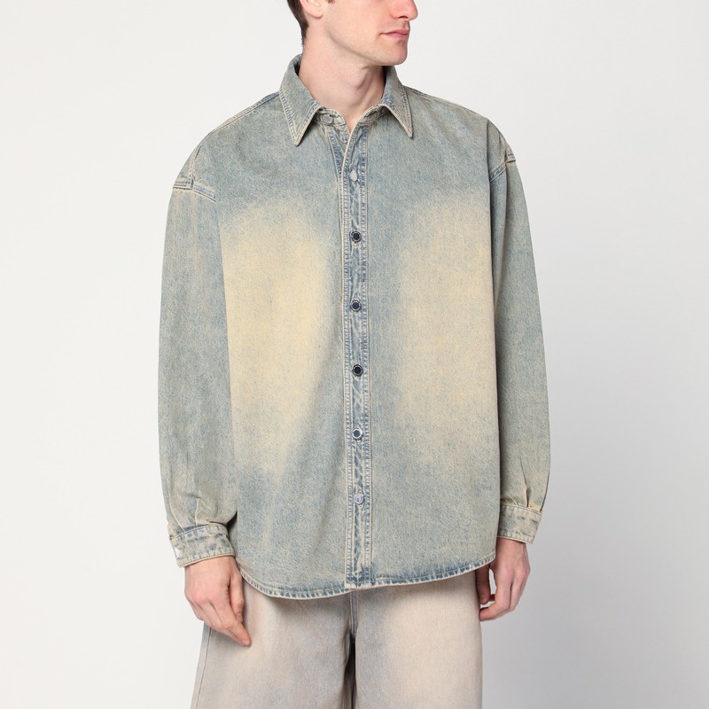Faded beige denim shirt - New Amsterdam Surf Association - Modalova
