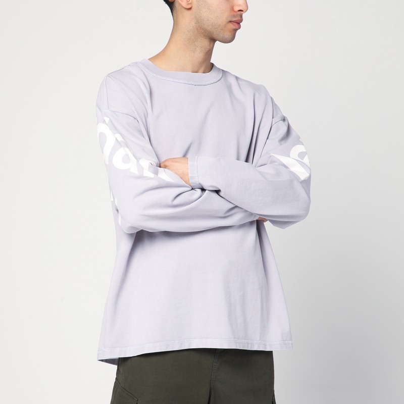 Oversized lavender T-shirt with logo