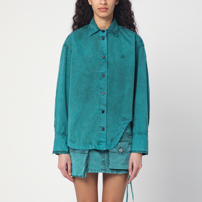 Attico Jacket Chest Pocket Regular Collar In Green
