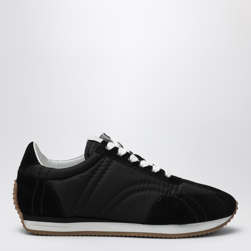 Black sneaker in suede and fabric