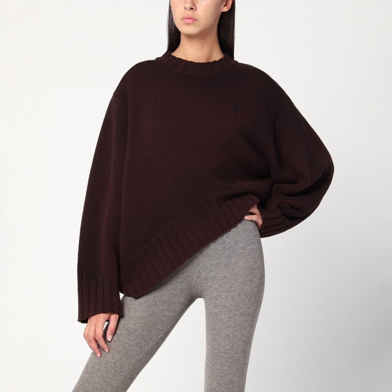 Brown wool and cashmere sweater