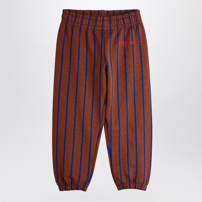 Brown striped jogging trousers