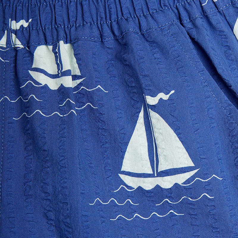 Mini Rodini Boys Sailing Boats Aop Shorts In Blue