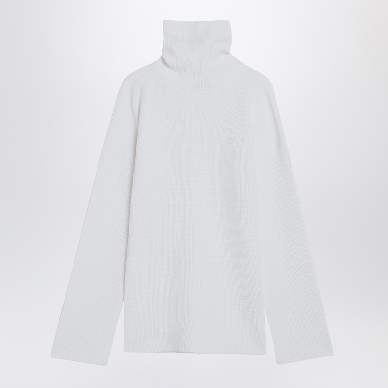 Totême Ecru Wool Turtleneck Jumper In White