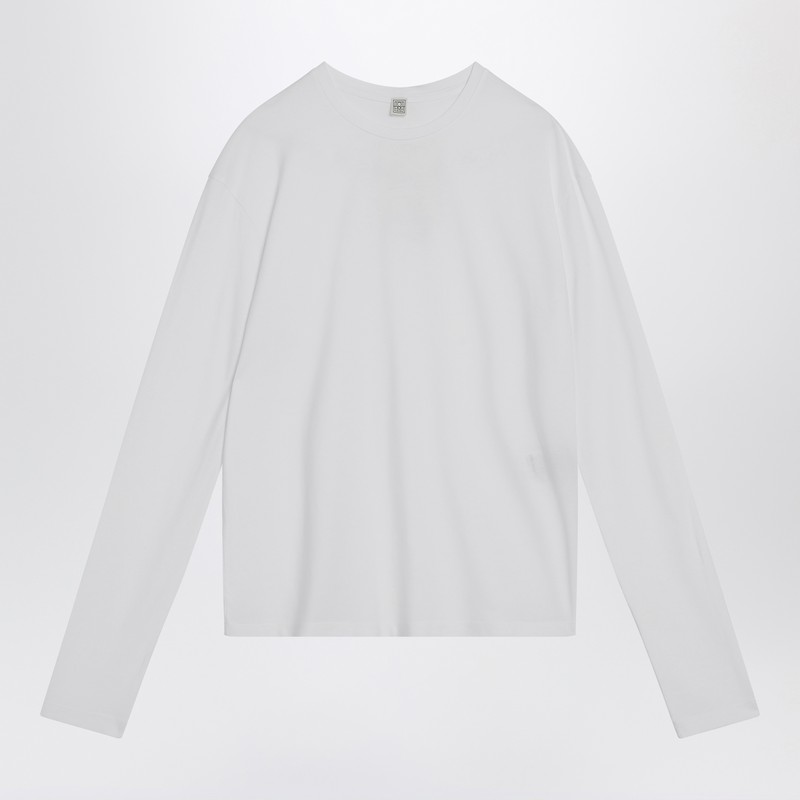 Totême White T-shirt In Organic Cotton Blend