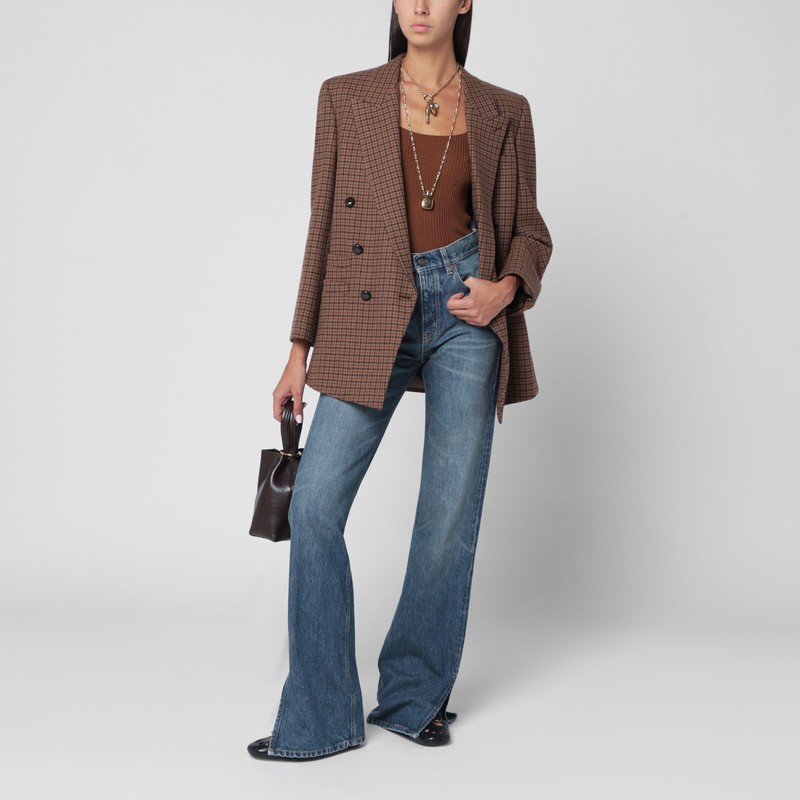 Roberto Collina Tobacco-coloured Wool Tank Top In Brown