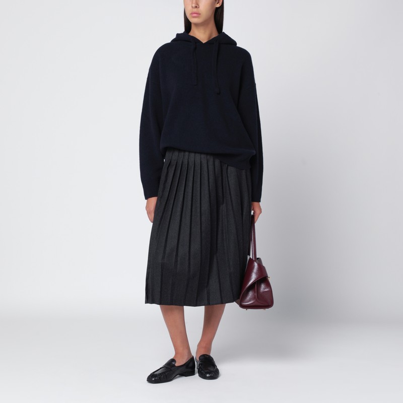 Roberto Collina Navy Blue Wool Sweatshirt In Blue