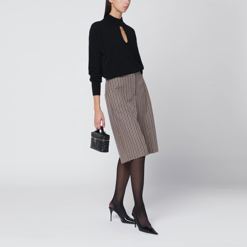 Roberto Collina Black Wool Sweater With Cut-out In Black