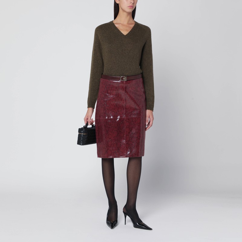 Roberto Collina Military Green Wool V-neck Sweater In Green