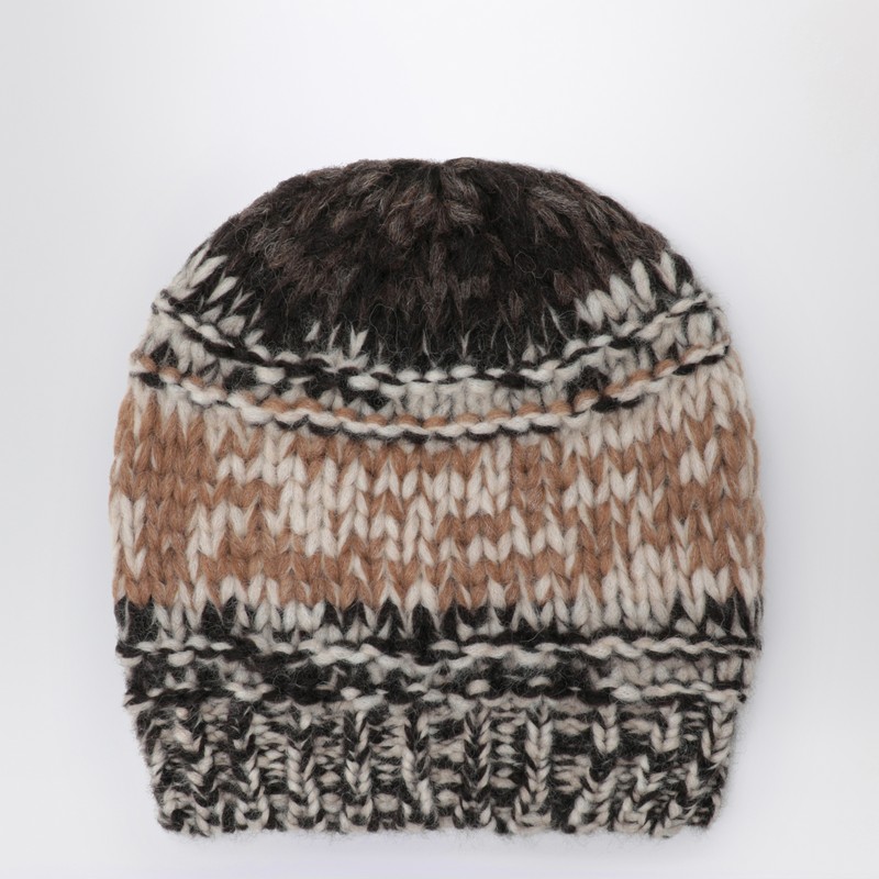 Roberto Collina Camel Mouliné-effect Beanie In Sand