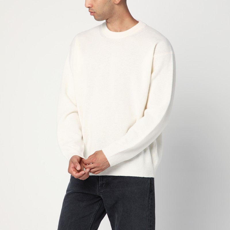 White sweater in wool and cashmere - Roberto Collina - Modalova