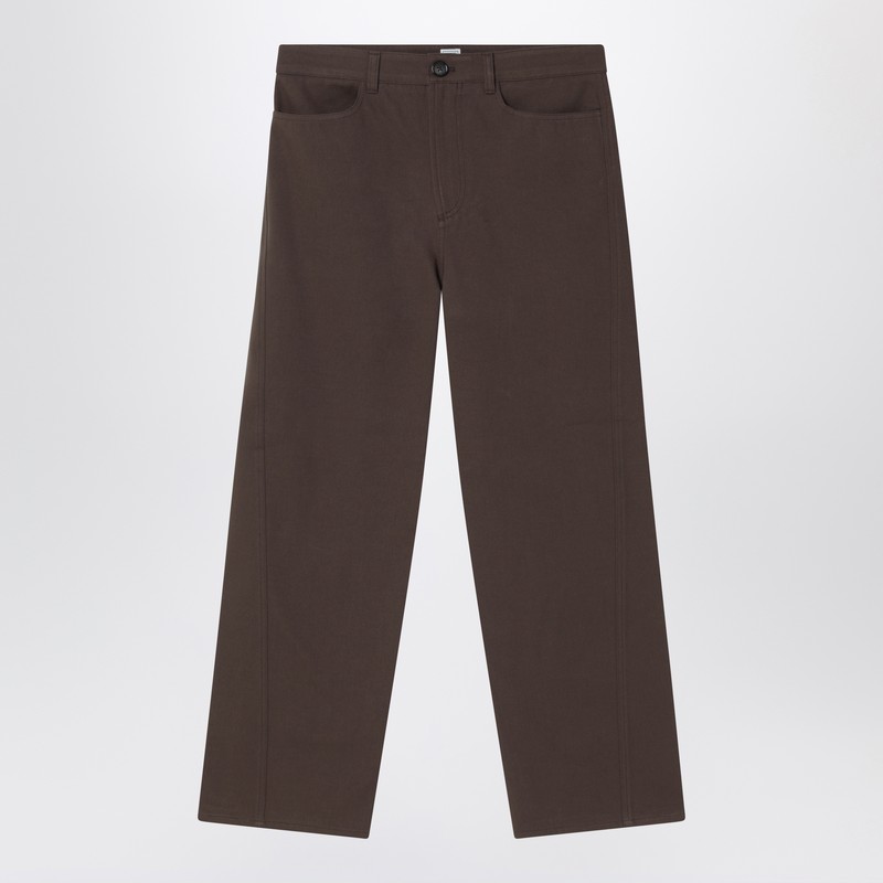 Totême Pepper-coloured Cotton Trousers In Green