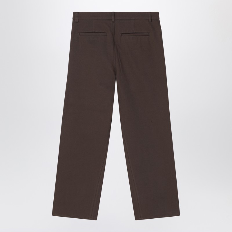 Totême Pepper-coloured Cotton Trousers In Green