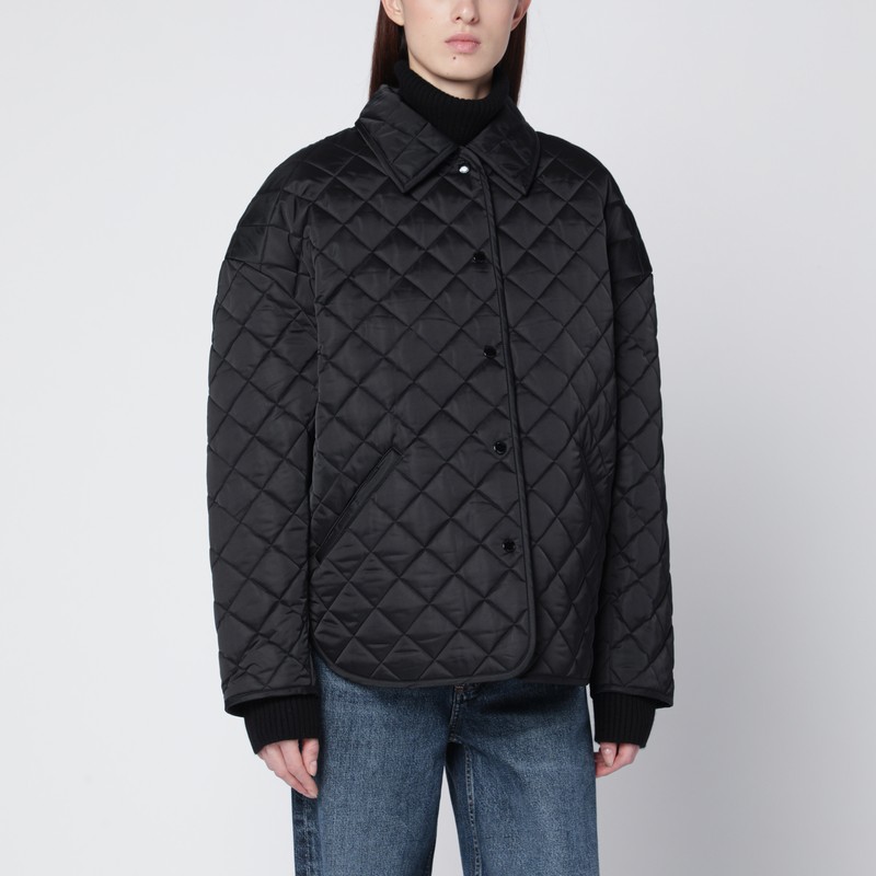 Black quilted jacket