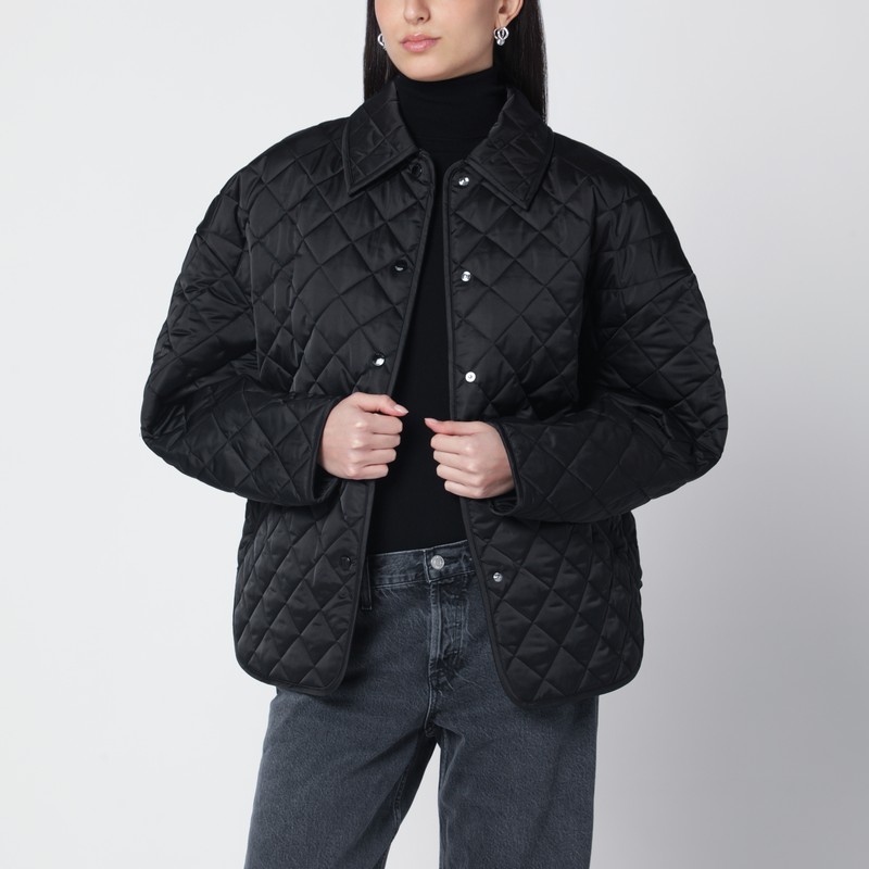 Black quilted jacket