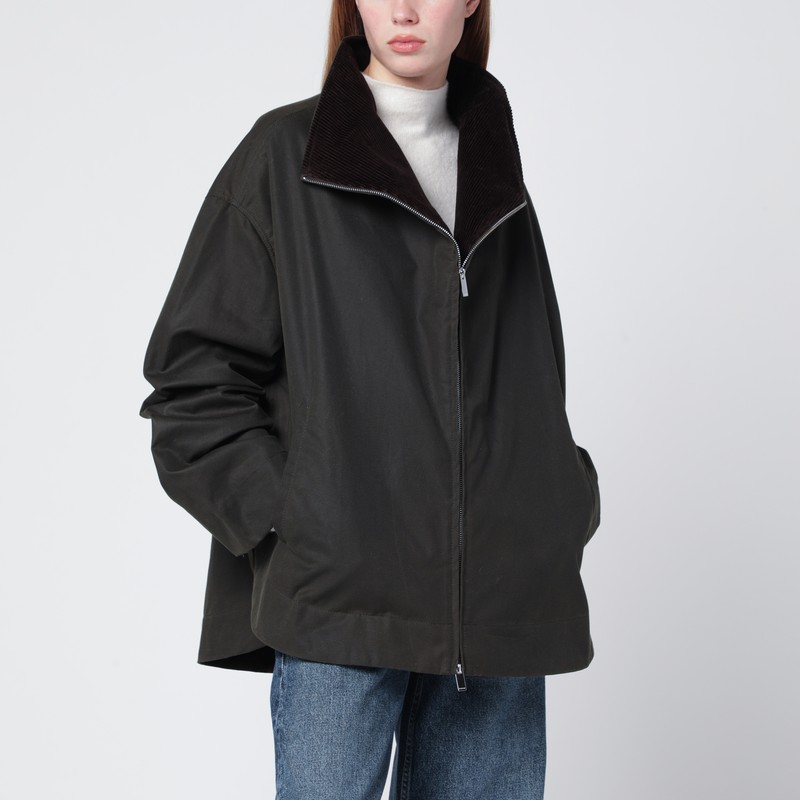 Forest green zip-up country jacket